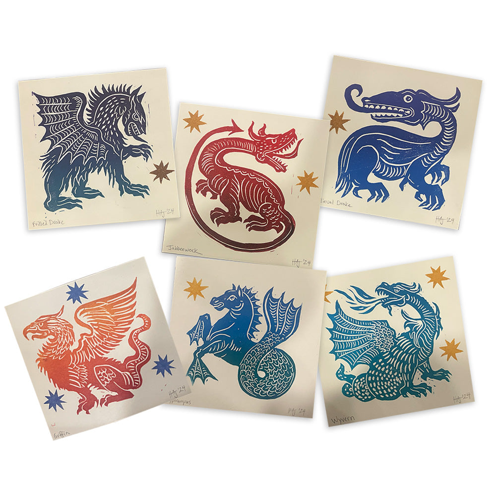 Mythical Beast Card Set (Pack of 6)