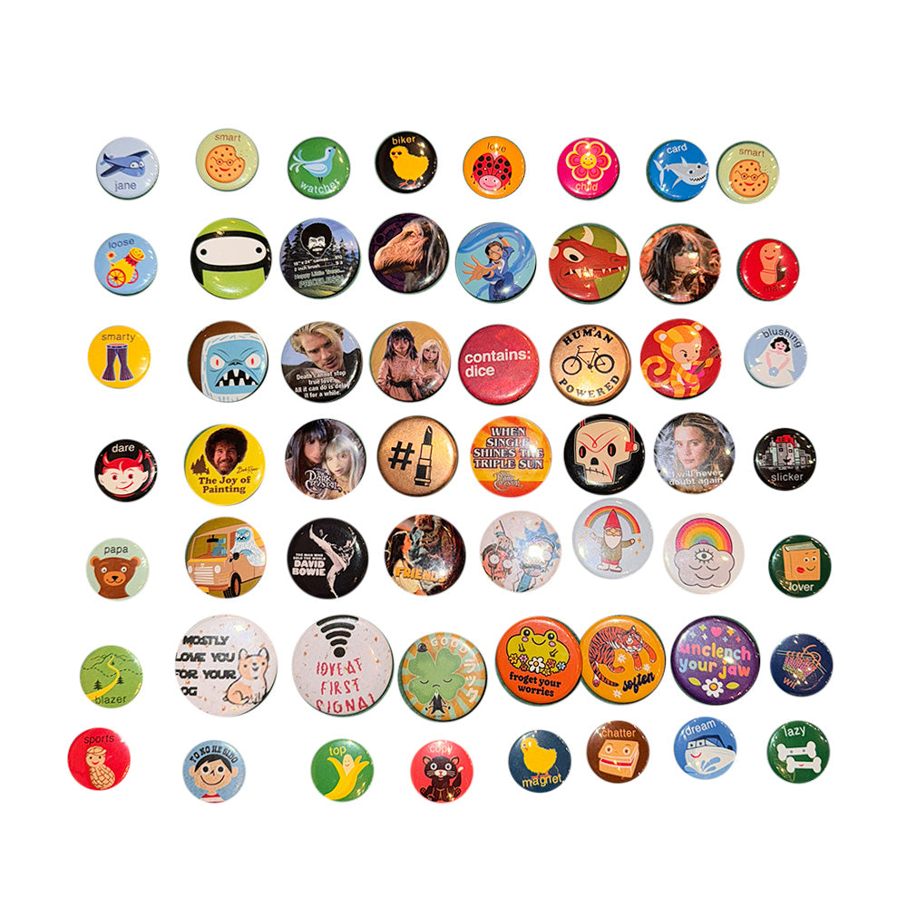 3 Random Pinback Buttons